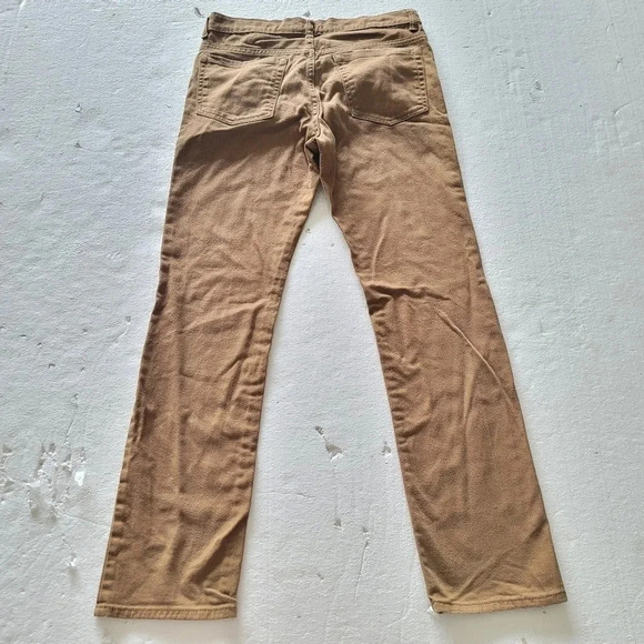 Old Navy Boys Slim Jeans Sz 16 Adjustable Waist Camel Khaki Brown School Uniform - Picture 4 of 10